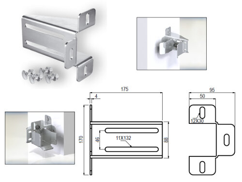 PARK - konzola CAIS pro umístění velké kapsy na zeď